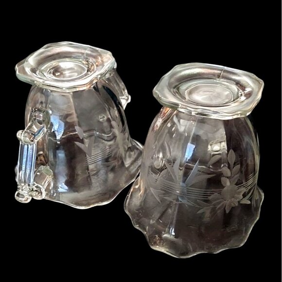 Vintage Imperial Glass Hazen Square No 760 Clear Cut Glass Creamer & Sugar Set - Picture 6 of 6